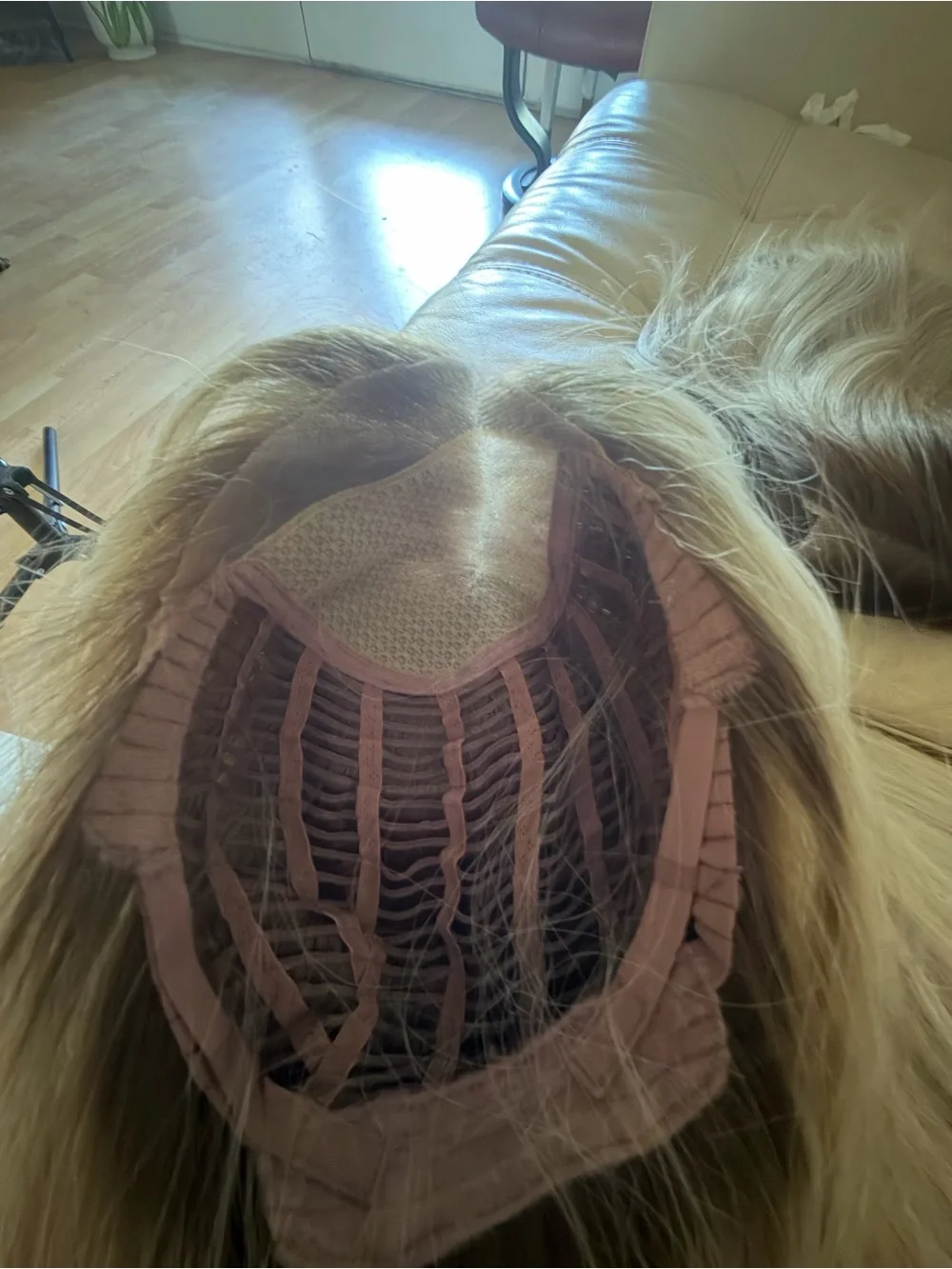 Blonde Straight Synthetic Wig  natural blonde